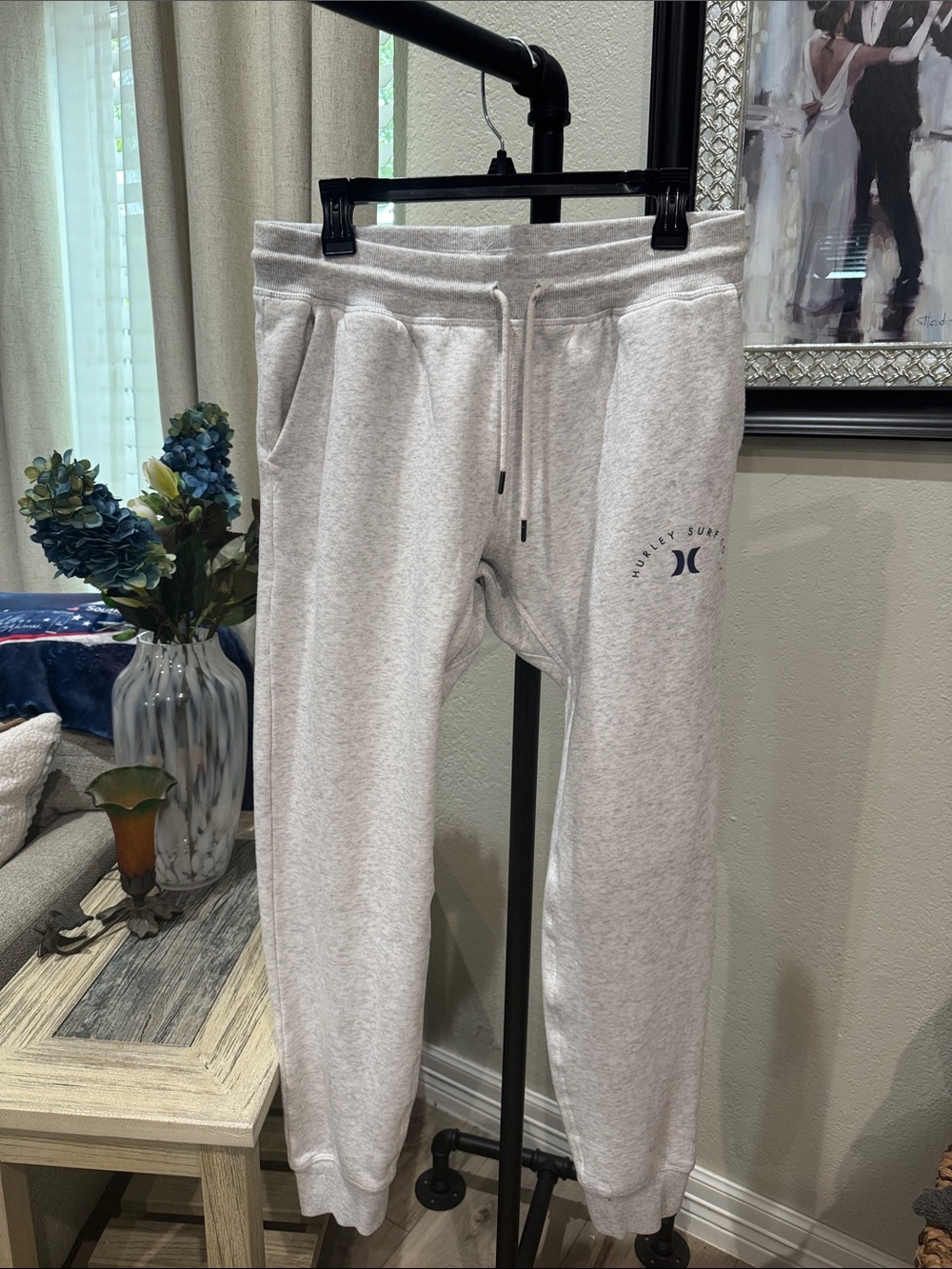 Hurley Light Gray Logo Sweat Joggers